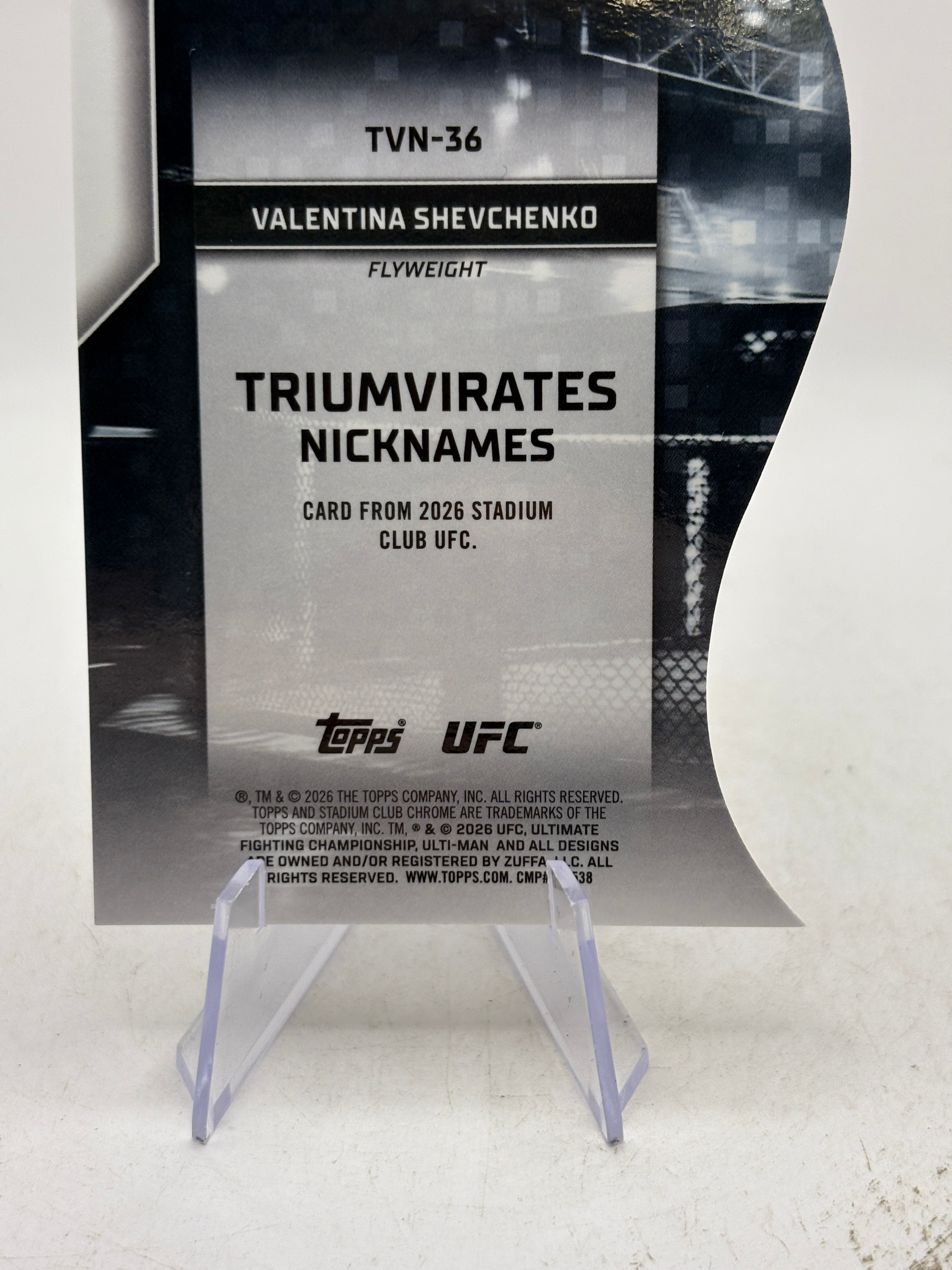 Topps Stadium Club UFC 2026 - Valentina Shevchenko TVN-36 Diecut